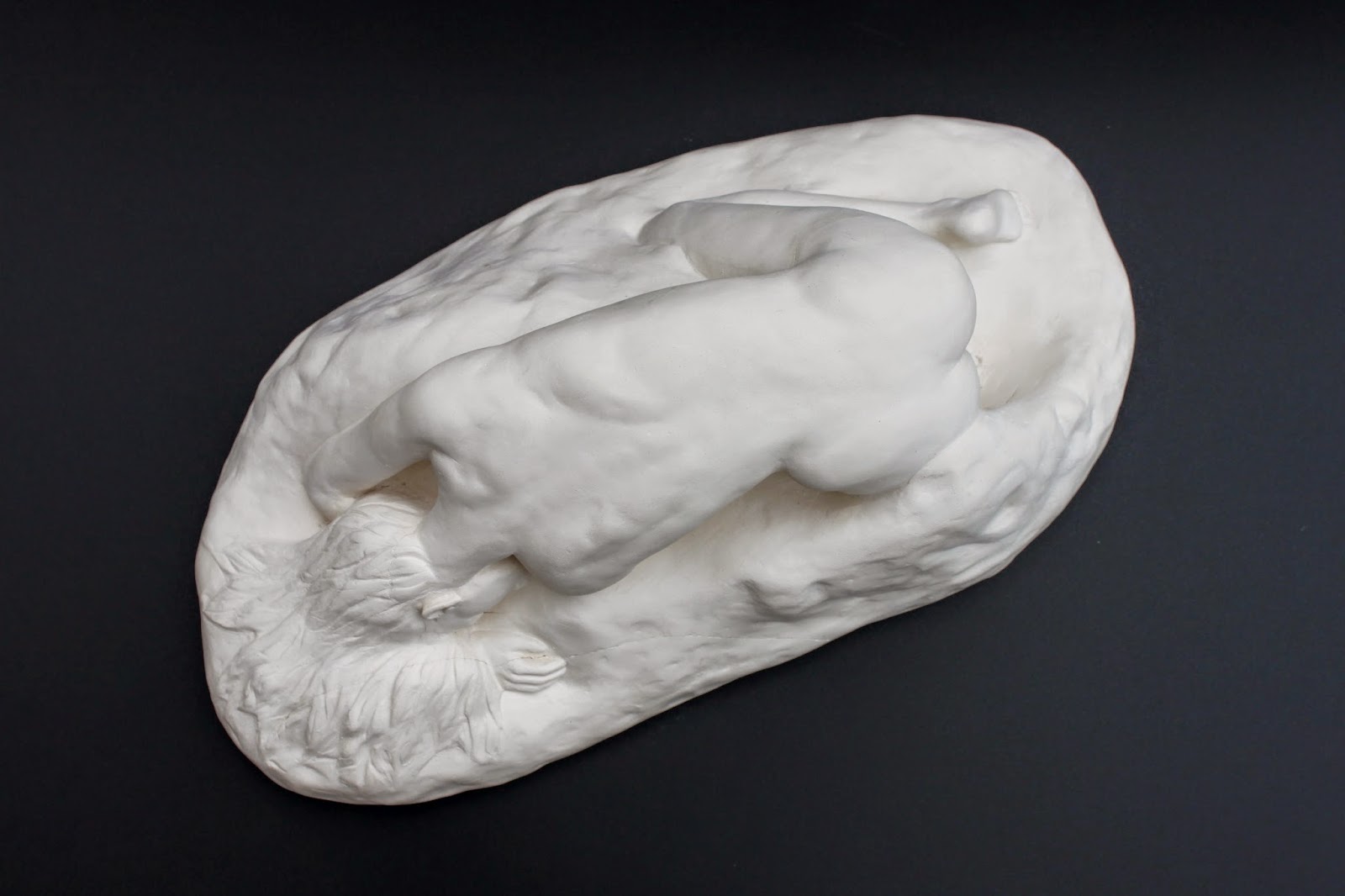 Sculpture d'artiste à vendre / achat / commande à Paris / France / Lille, en terre cuite / faïence / grès cérame / plâtre, sculpture de femme nue, reproduction/copie de la danaïde de Rodin