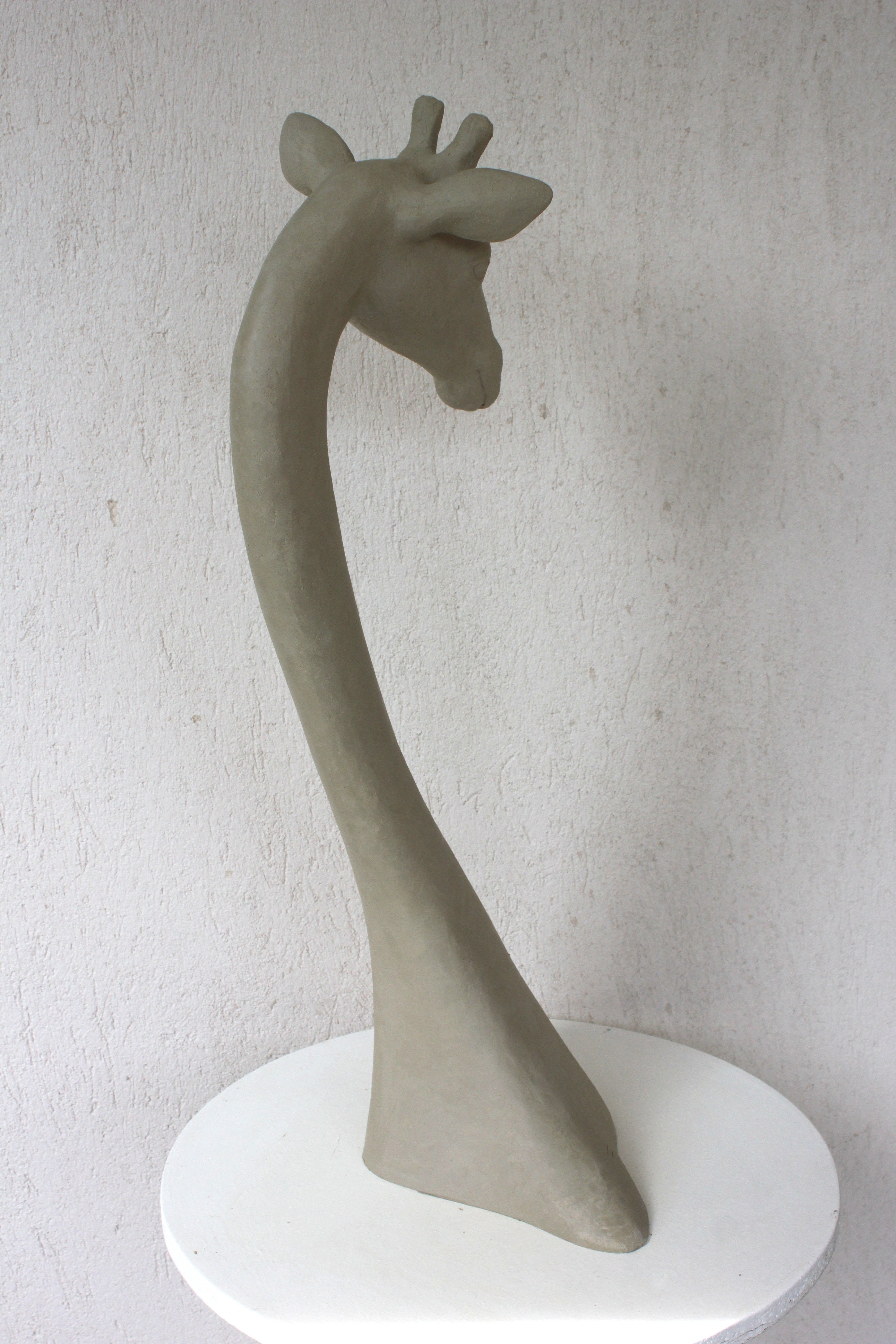 Sculpture d'artiste à vendre / achat / commande à Paris / France / Lille, en terre cuite / faîence / grès cérame, d'une girafe